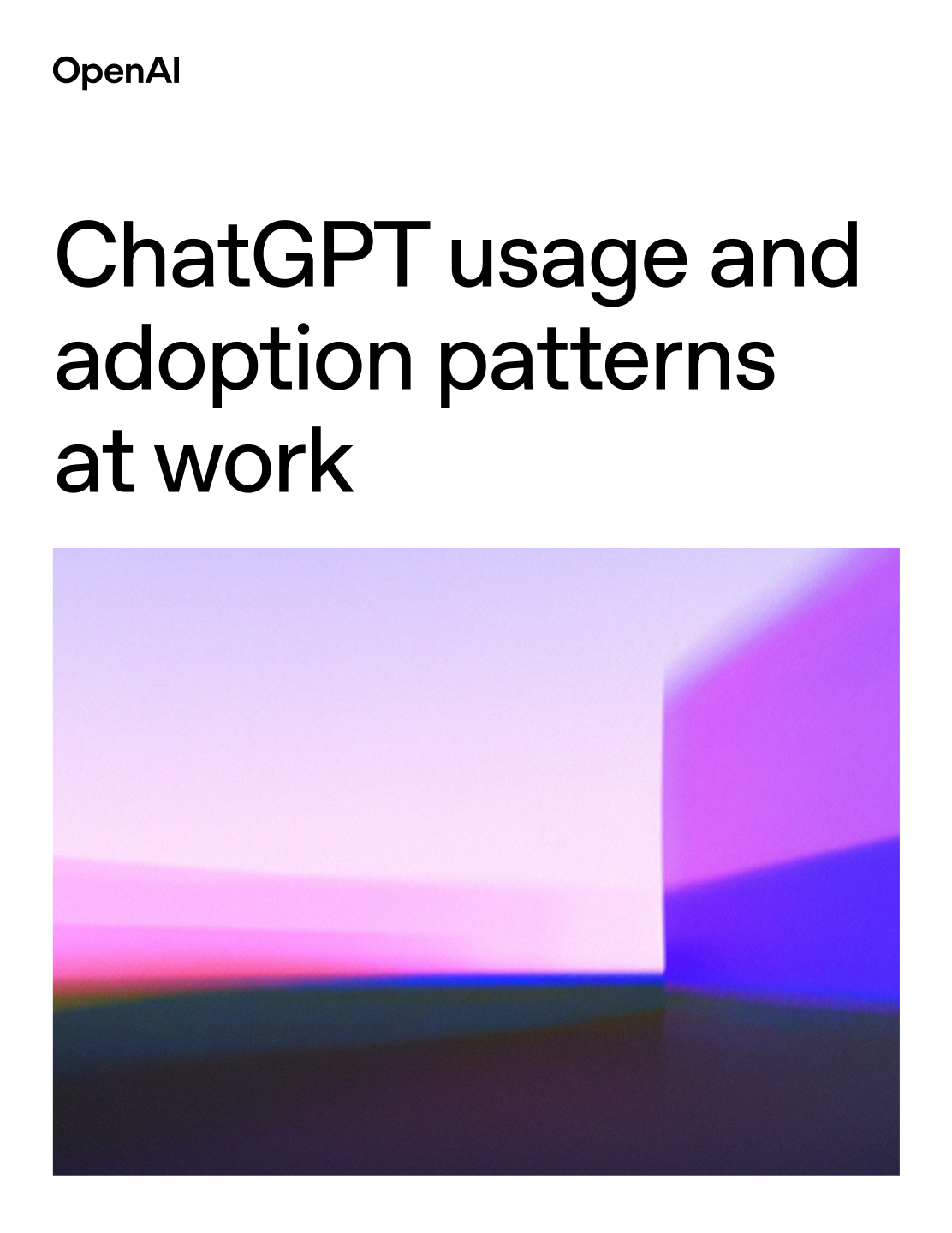 OpenAI의 ChatGPT 사용 패턴 공식 보고서 표지 이미지