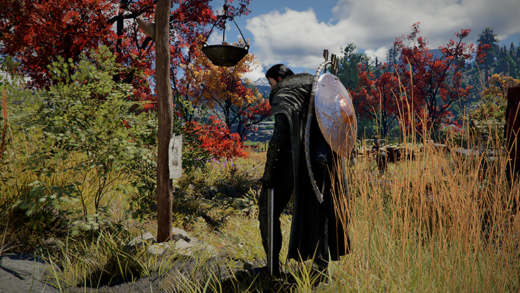 붉은사막 출시 후 공개된 가을 숲길 탐험 스크린샷