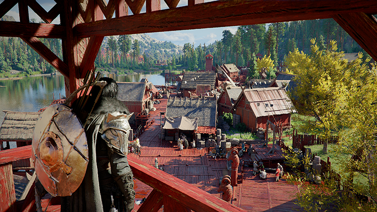 붉은사막 출시 후 공개된 항구 마을 탐험 스크린샷